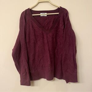 Old navy women’s extra small purple maroon v neck sweater